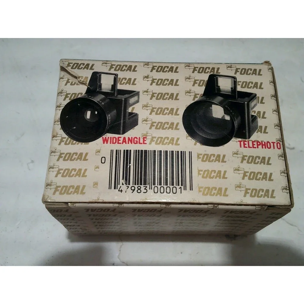 Focal Auxiliary Lens Set For Kodak Disc Cameras Telephoto & Wide Angle in Box